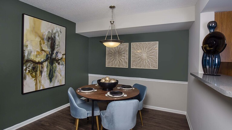 Dining Area with Custom Lighting