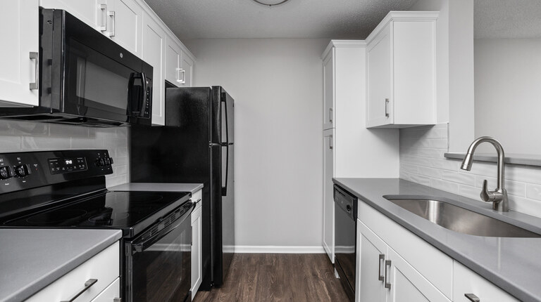 Modern Kitchen with White Cabinets