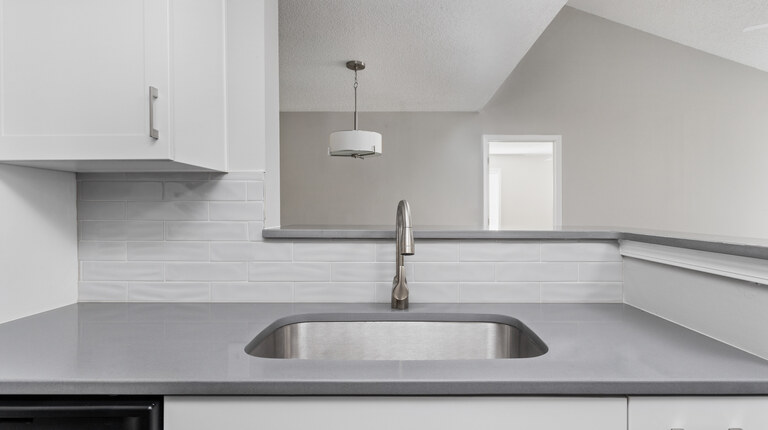 Sleek Kitchen with White Cabinets